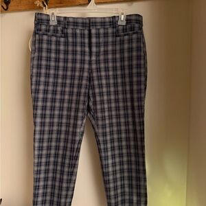 Banana Republic Factory Plaid Pants - Black and White